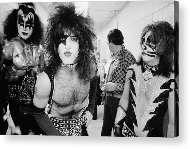 Heavy Metal Acrylic Print featuring the photograph Backstage Kiss by Fin Costello