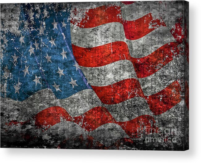 American Flag Acrylic Print featuring the photograph Been Through Hell by Billy Knight