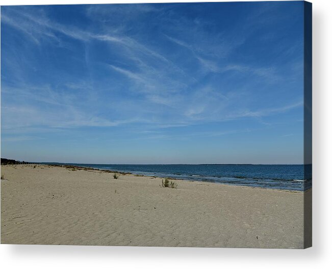 Blue Sky Acrylic Print featuring the photograph Blue skies over Port Royal Sound by Dennis Schmidt