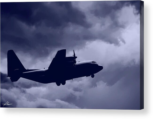 Airforce Acrylic Print featuring the photograph C130 Hercules by Phil And Karen Rispin