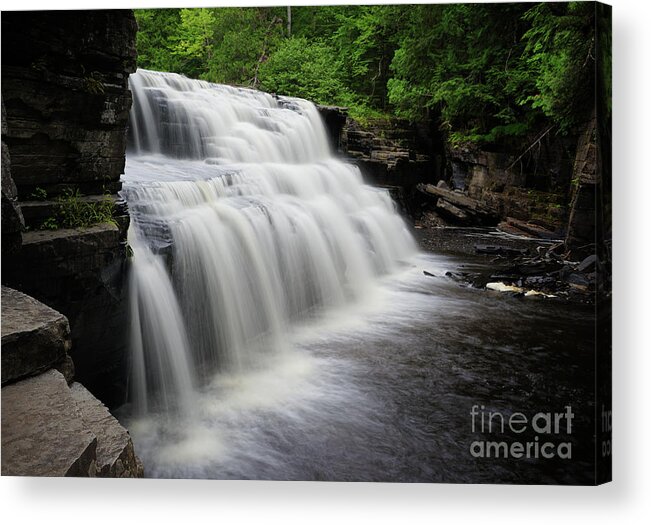 Canyon Falls Flow Acrylic Print featuring the photograph Canyon Falls Flow by Rachel Cohen