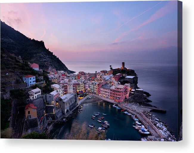 Italy Acrylic Print featuring the photograph Cinque Terre by Ashley Sowter