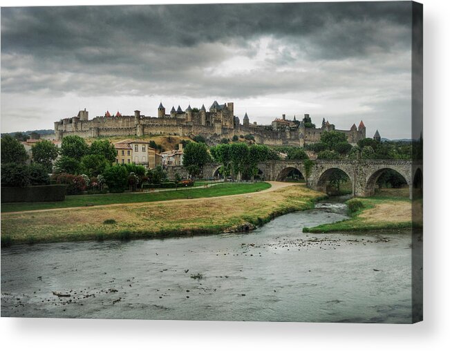 Carcassonne Acrylic Print featuring the photograph Cit De Carcassonne by Thierry Tramoni