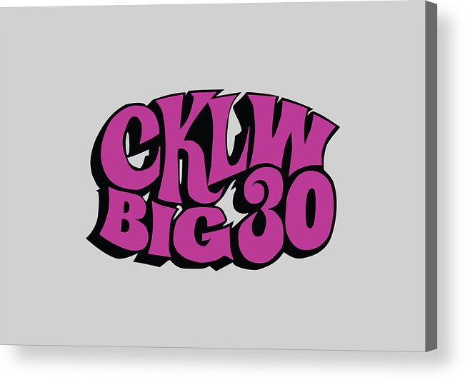 Cklw Logo Classic Rock Acrylic Print featuring the photograph CKLW Big 30 - Purple by Thomas Leparskas