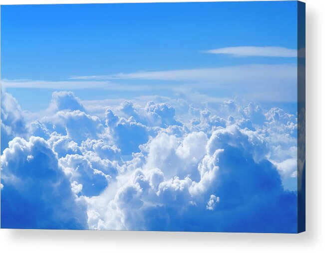 Scenics Acrylic Print featuring the photograph Clouds & Blue Sky by Nikada