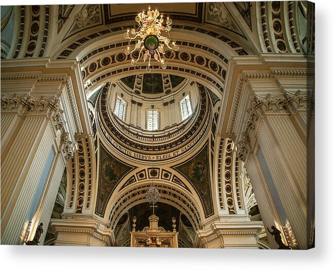 Arch Acrylic Print featuring the photograph Cúpula Del Altar Mayor Del Pilar by Rosatome