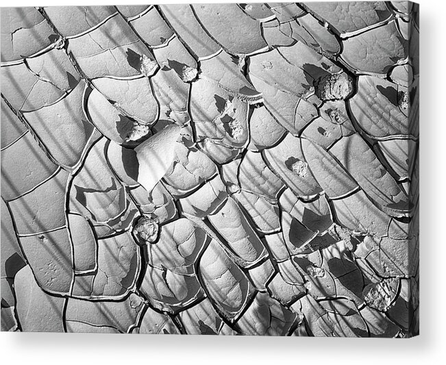 Badlands Acrylic Print featuring the photograph Cracked Earth Abstract by Joan Carroll