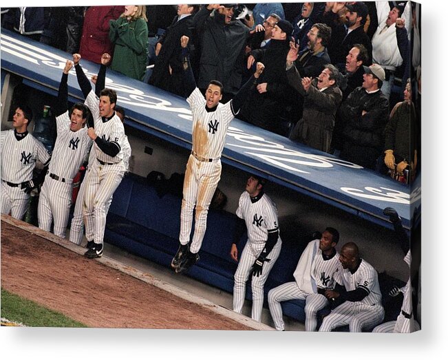 Celebration Acrylic Print featuring the photograph Derek Jeter 2 by Jamie Squire