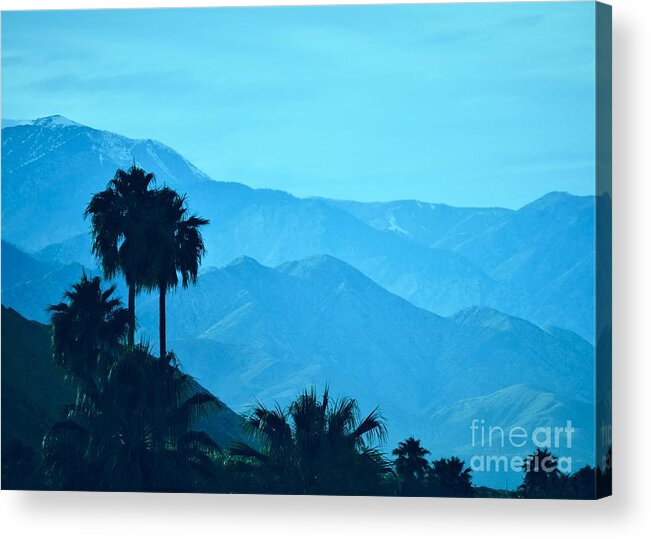 Desert Acrylic Print featuring the photograph Desert Series - San Gorgonio Pass Blue by Lee Antle