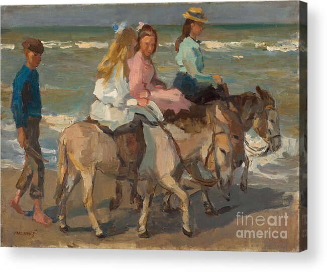 Oil Painting Acrylic Print featuring the drawing Donkey Riding, 1898-1901. Artist by Heritage Images