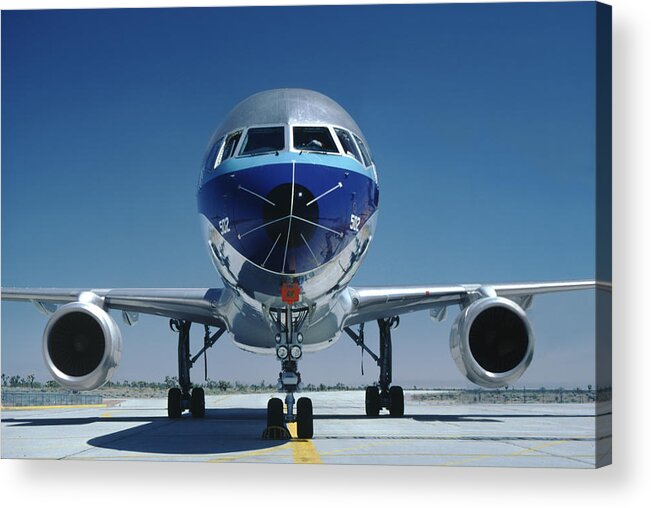 Eastern Airlines Acrylic Print featuring the photograph Eastern Boeing 757-225 Waiting to Fly by Erik Simonsen