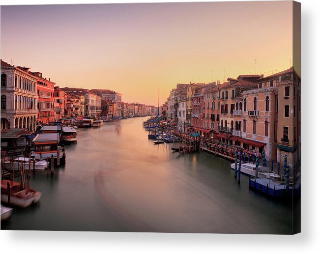 Blurred Motion Acrylic Print featuring the photograph Evening Glow by John And Tina Reid
