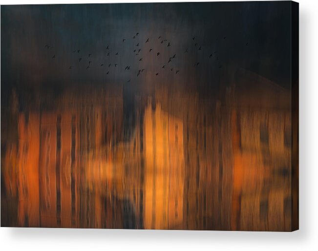 Blur Acrylic Print featuring the photograph Evening In Liguria by Uschi Hermann