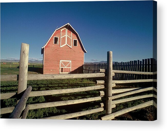 Tranquility Acrylic Print featuring the photograph Farm In Montana, United States - by Gerard Sioen
