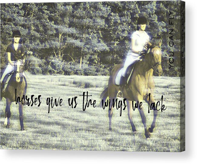 Bucks Acrylic Print featuring the photograph FIELD RACING quote by Dressage Design