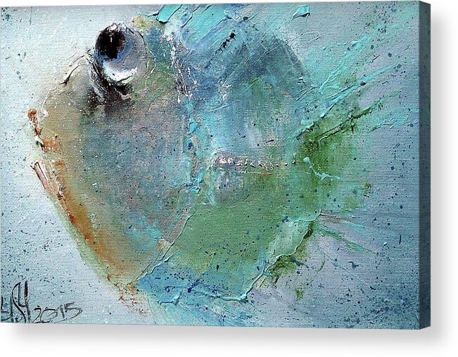 Russian Artists New Wave Acrylic Print featuring the painting Fish-Ka 3 by Igor Medvedev