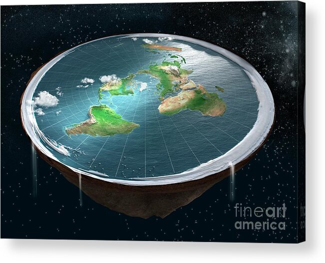 Earth Acrylic Print featuring the photograph Flat Earth by Claus Lunau/science Photo Library