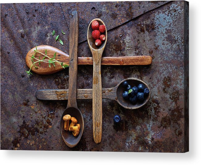 Food Acrylic Print featuring the photograph Forest Still Life by Aleksandrova Karina
