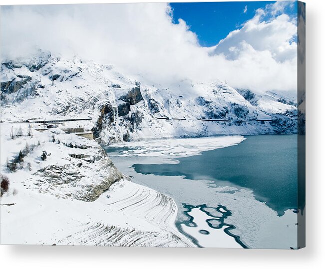 Scenics Acrylic Print featuring the photograph Frozen Lake In Winter by Www.kirstylegg.co.uk