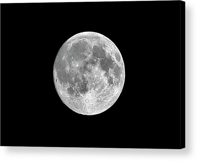 Outdoors Acrylic Print featuring the photograph Full Moon by Richard Newstead
