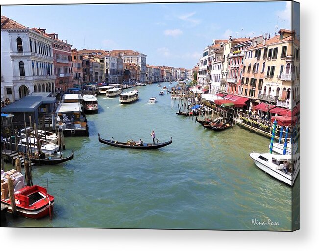 Venice Acrylic Print featuring the photograph Grand Canale by Nina-Rosa Dudy