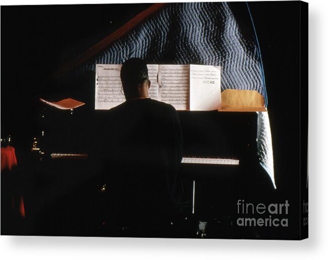 Music Acrylic Print featuring the photograph Herbie Hancock Recording In Nyc by The Estate Of David Gahr