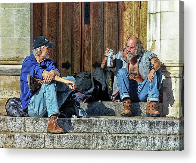 People. Architecture Acrylic Print featuring the photograph Here's To Your Health by Geoff Crego