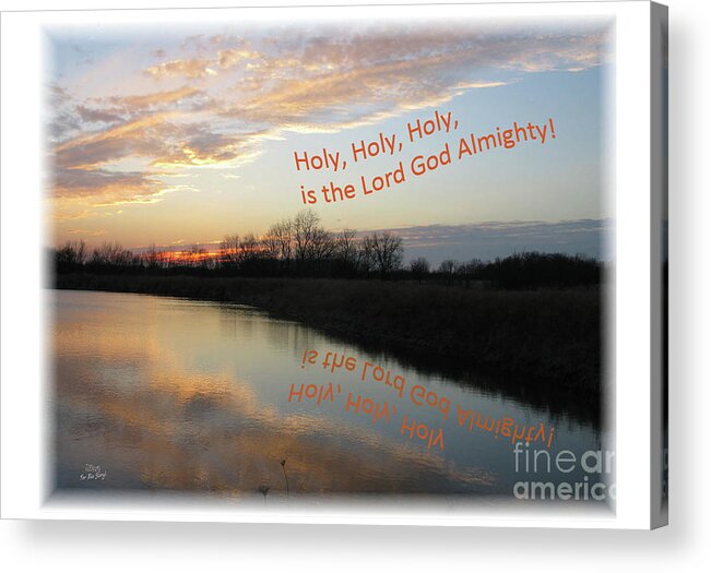  Acrylic Print featuring the mixed media Holy Holy Holy by Lori Tondini