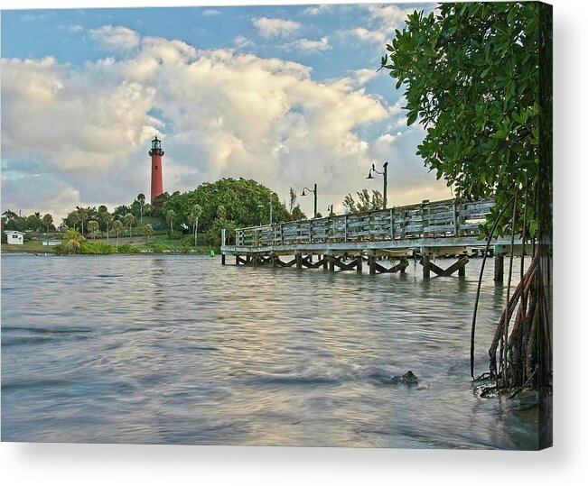 Lighthouse Acrylic Print featuring the photograph Jupiter Lighthouse 3 by Steve DaPonte