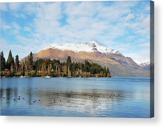 Tranquility Acrylic Print featuring the photograph Lake Wakatipu by Bruce Hood