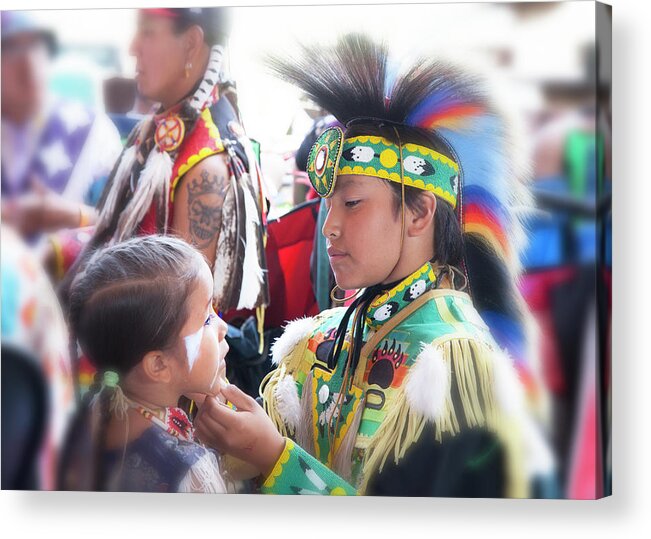 Pow Wow Acrylic Print featuring the photograph Little Sister by Theresa Tahara