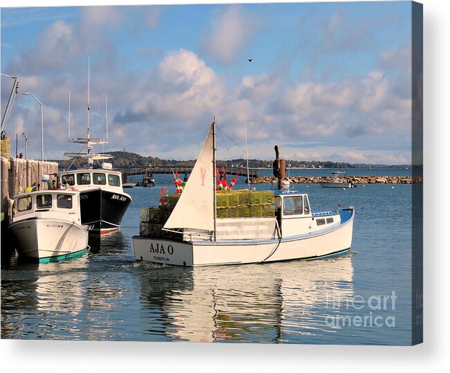 Lobster Boats Acrylic Print featuring the photograph Lobster boat by Janice Drew