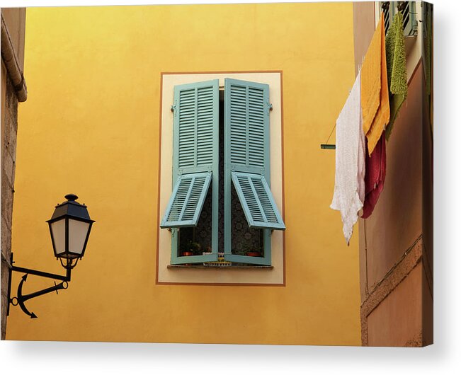 Orange Color Acrylic Print featuring the photograph Mediterranean Living by Davelongmedia
