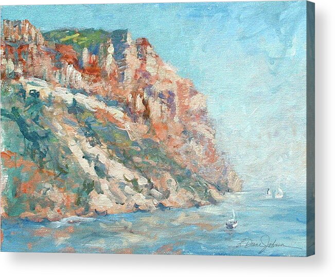 Cassis France Acrylic Print featuring the photograph Moment at Cassis by L Diane Johnson