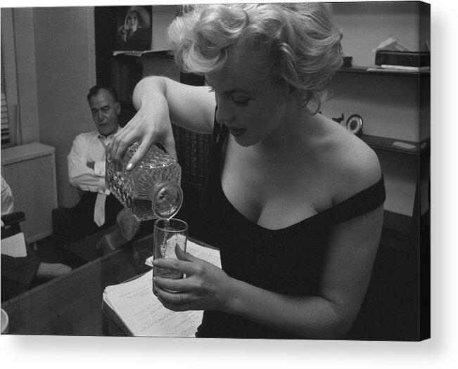 New York City Acrylic Print featuring the photograph Monroe Pouring a Drink by Robert Kelley