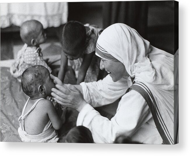 20th Century Acrylic Print featuring the photograph Mother Teresa, Catholic Saint by Calogero Cascio