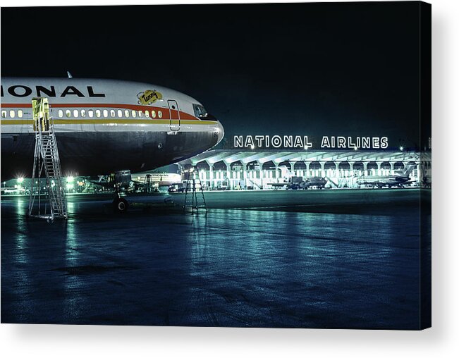National Airlines Acrylic Print featuring the photograph National DC-10-30 Fly Me - Tammy by Erik Simonsen
