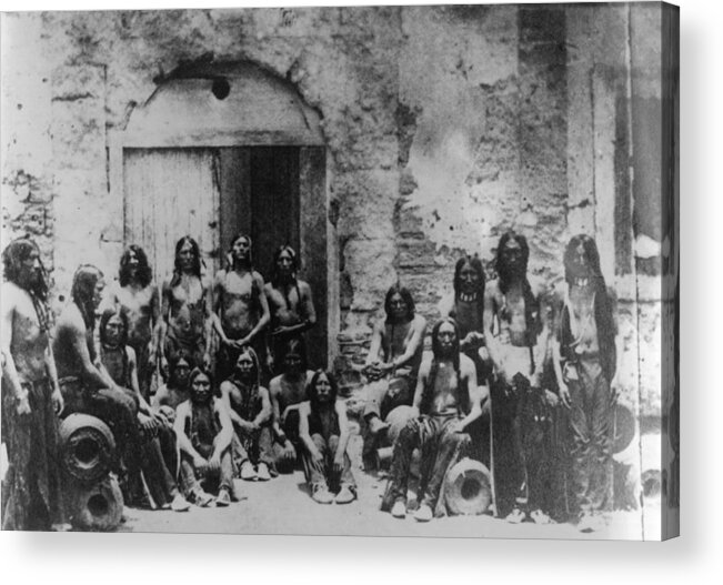Usa Acrylic Print featuring the photograph Native Americans by Hulton Archive