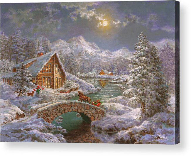 Natures Magical Season Acrylic Print featuring the painting Natures Magical Season by Nicky Boehme