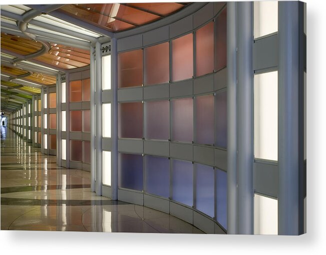 Hallway Acrylic Print featuring the photograph O'hare 1 by Ernie Kent