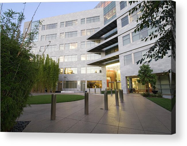 Expertise Acrylic Print featuring the photograph Office Building With Landscaping by Escolux
