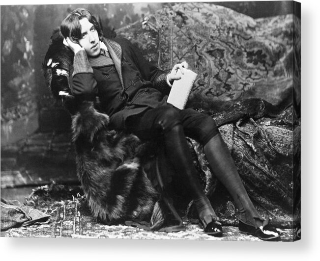Oscar Wilde Acrylic Print featuring the photograph Oscar Wilde Lounging by Bettmann