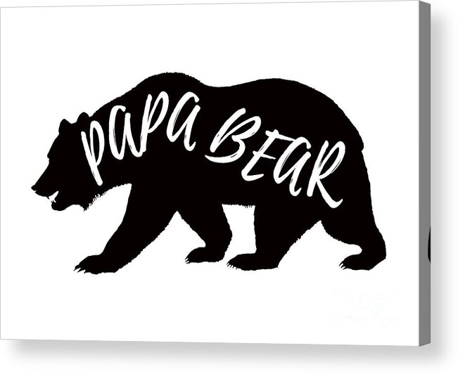 Papa Bear Acrylic Print featuring the digital art Papa Bear by David Millenheft