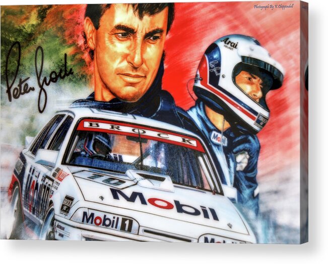 Peter Brock Acrylic Print featuring the digital art Peter Brock 052 by Kevin Chippindall