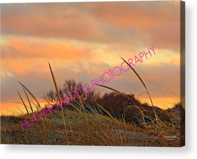 Beach Acrylic Print featuring the photograph Pink Sunset by Heather M Photography
