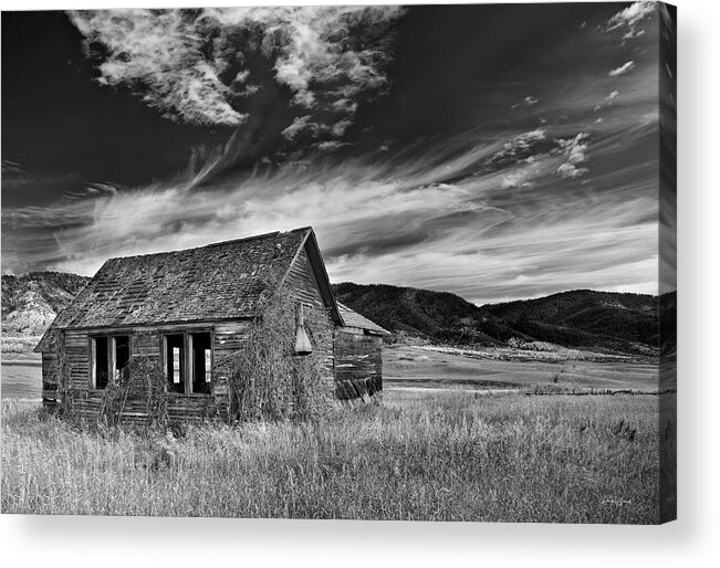 Antiquated Acrylic Print featuring the photograph Pioneer Cabin  by Leland D Howard