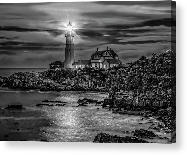 Lighthouse Acrylic Print featuring the photograph Portland Lighthouse 7363 by Donald Brown