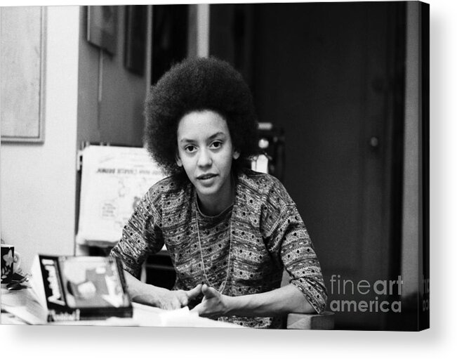 Literature Acrylic Print featuring the photograph Portrait Of Nikki Giovanni by The Estate Of David Gahr