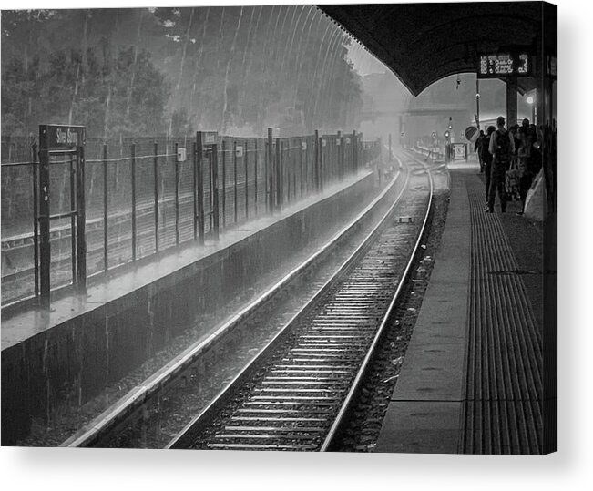 Metro Acrylic Print featuring the photograph Rainy Days and Metro by Lora J Wilson