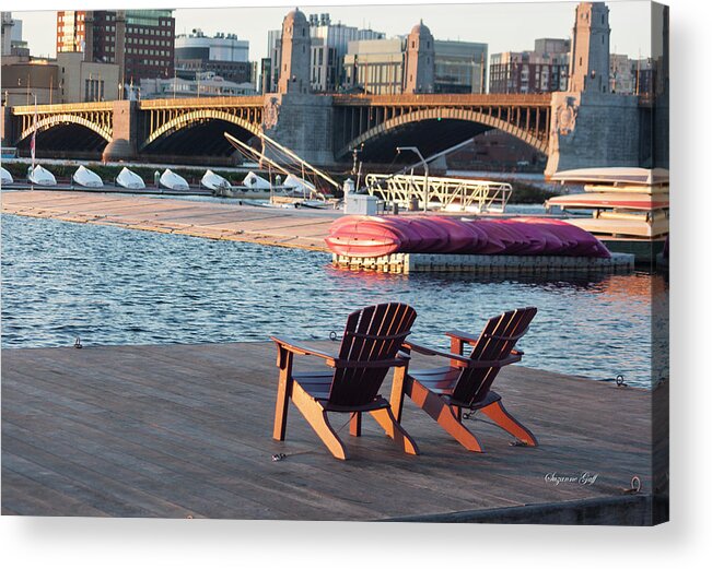 Photograph Acrylic Print featuring the photograph Relaxing on the River by Suzanne Gaff